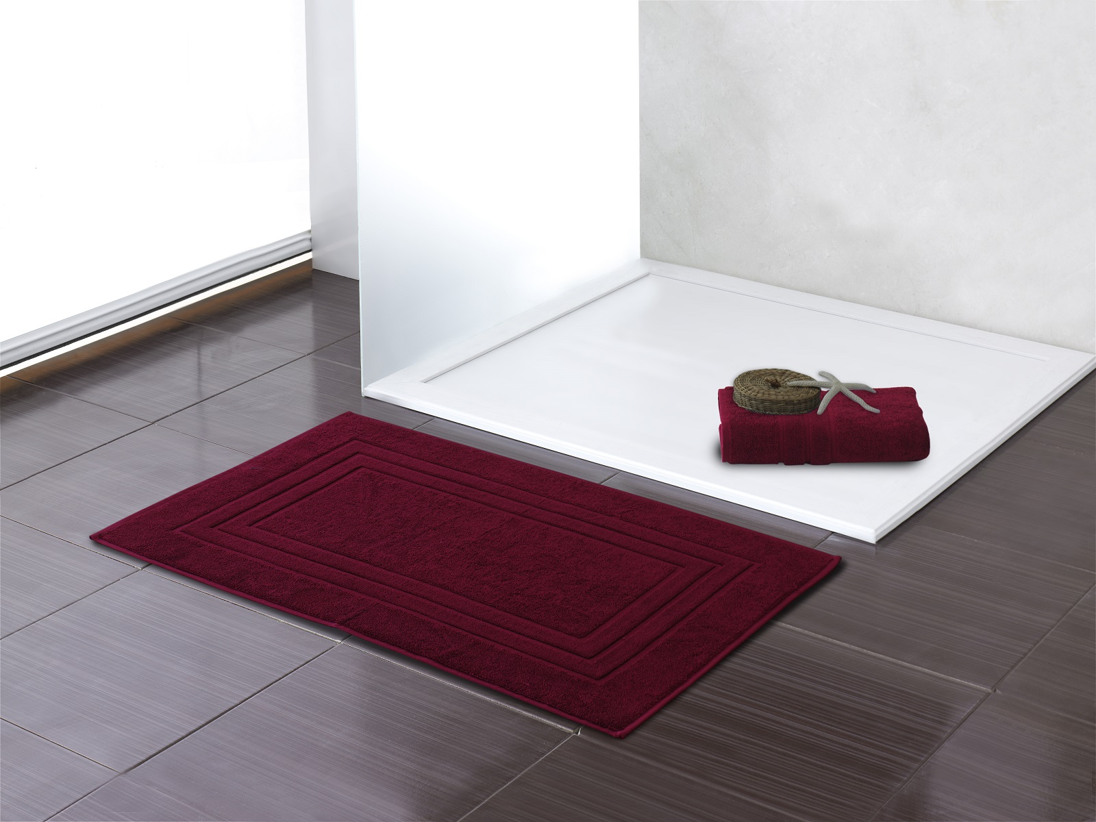 Duschvorleger Badvorleger Frottee Baumwolle 2er Set Badematte Badteppich 50x70cm